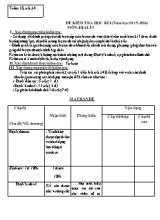 Ma trận và đề kiểm tra học kì I Địa lí lớp 9 (Có đáp án) - Năm học 2015-2016